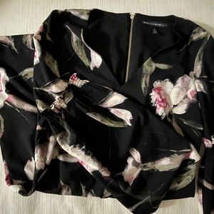 WHBM Floral shift dress with flare sleeve